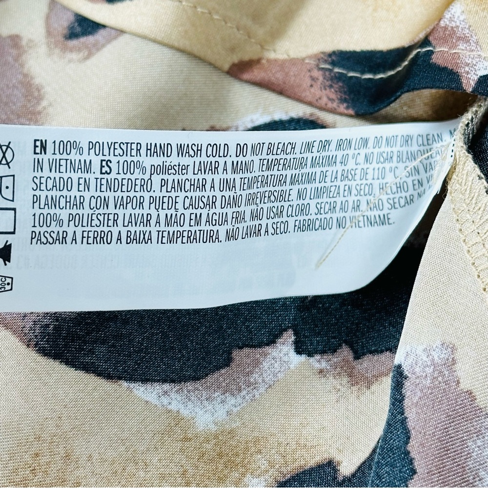 FOREVER 21 Dress ANIMAL PRINT dress PARTY DRESS slip dress flouncy tan black S - Picture 5 of 9